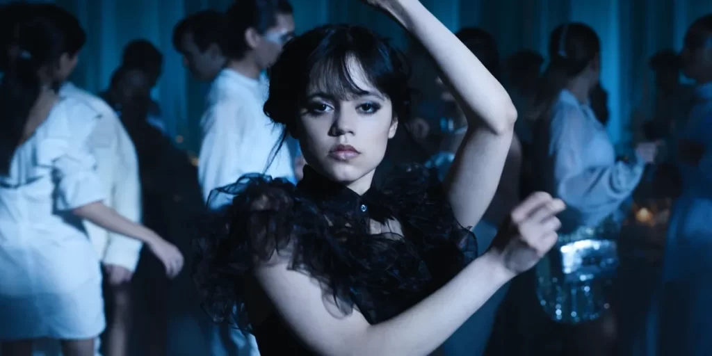 Jenna Ortega filmou a cena de danca de Wandinha com COVID