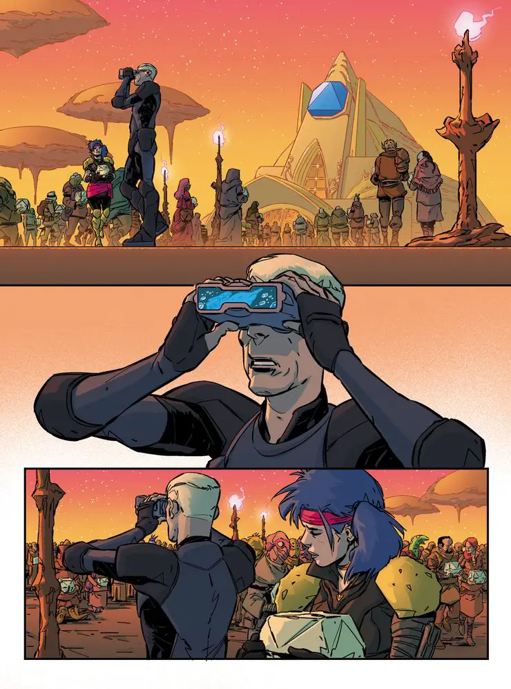 Adrienne James First Page Art Indiana Jones encontra bárbaros espaciais na nova série da Heavy Metal