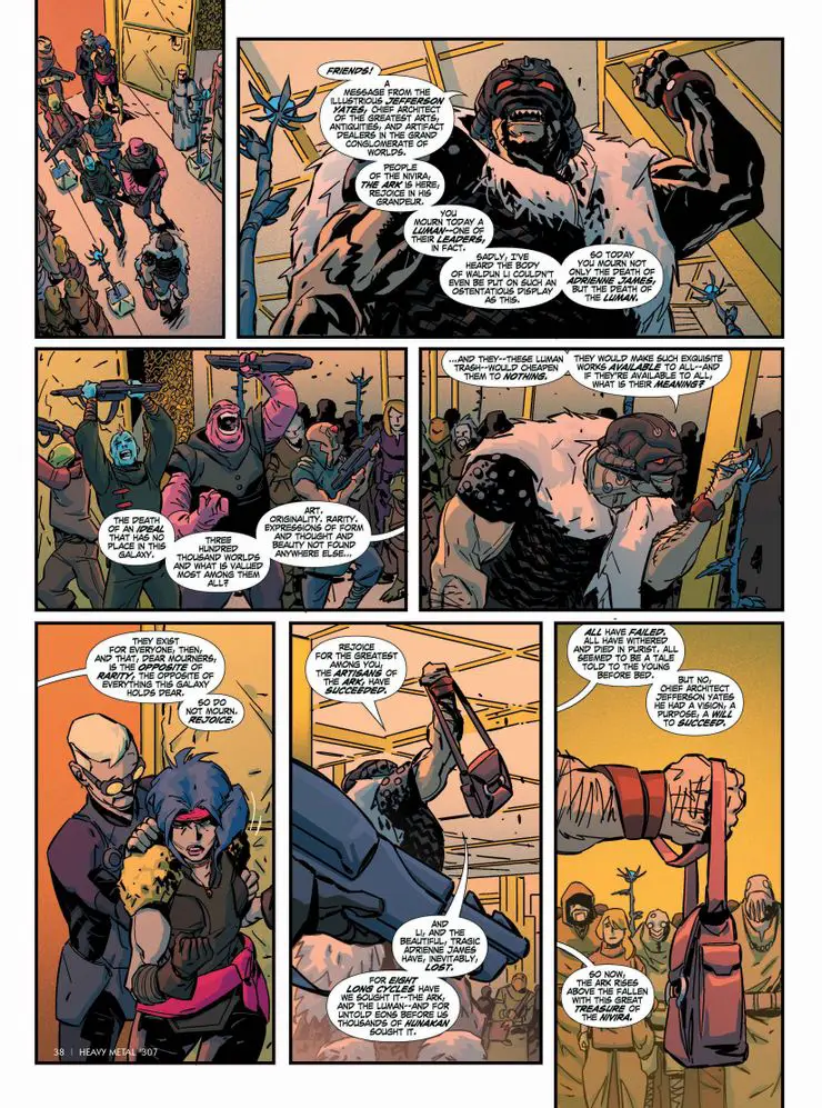 Adrienne James Preview Page 1 Indiana Jones encontra bárbaros espaciais na nova série da Heavy Metal