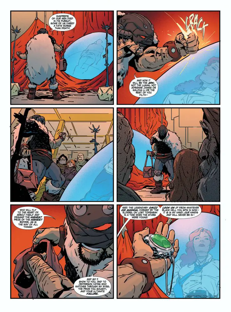 Adrienne James Preview Page 2 Indiana Jones encontra bárbaros espaciais na nova série da Heavy Metal