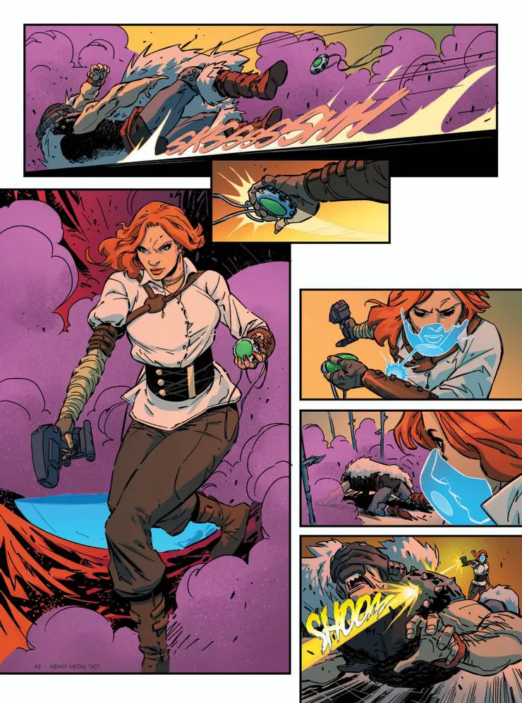 Adrienne James Preview Page 4 Indiana Jones encontra bárbaros espaciais na nova série da Heavy Metal