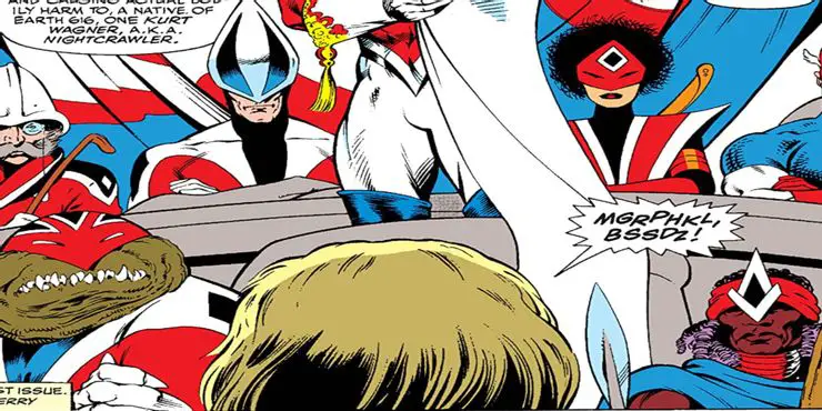 Chieftain Justice assembles with the Captain Britain Corps in Marvel Comics 10 variantes mais poderosas do Pantera Negra nos Quadrinhos da Marvel