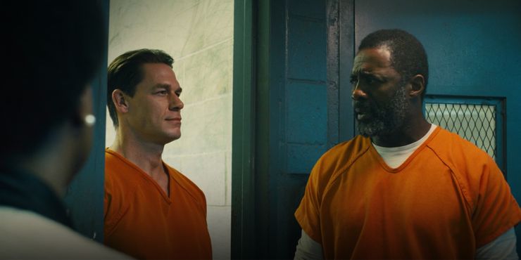 John Cena as Peacemaker and Idris Elba as Bloodsport in The Suicide Squad O Esquadrão Suicida deixa 11 grandes perguntas sobre a Força-Tarefa X