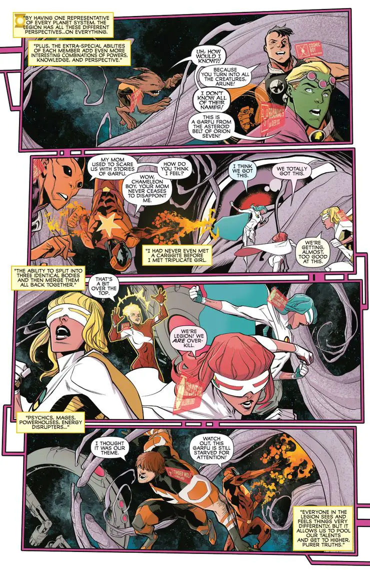 Justice League Legion of Super Heroes Preview Page 3 A DC explica o segredo do sucesso da Legião dos Super-Heróis