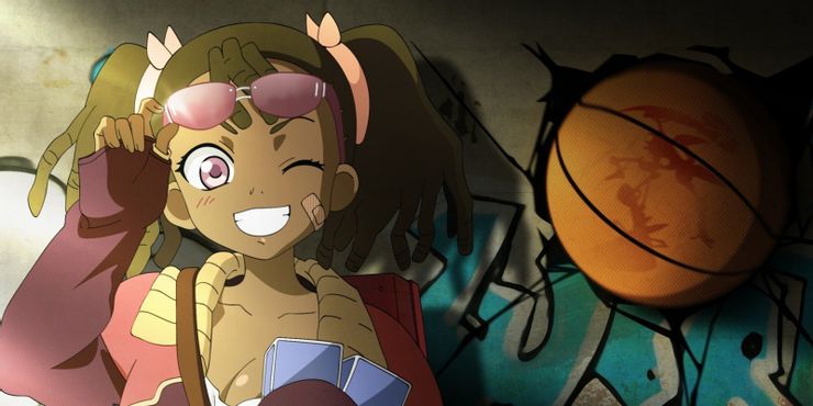 Miyuki winking in a still from Basuqash Cropped 10 melhores animes com protagonistas negros