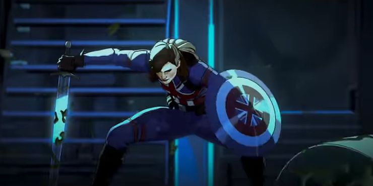 Peggy Carter as Captain Britain in What If What If…? onde o Episódio 1 se encaixa na linha do tempo da Marvel