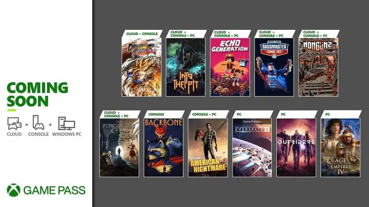 Xbox Game Pass October line up Outriders Age of Empires 4 and Dragon Ball FighterZ Outriders e Age of Empires 4 chegando ao Xbox Game Pass do PC em outubro de 2021