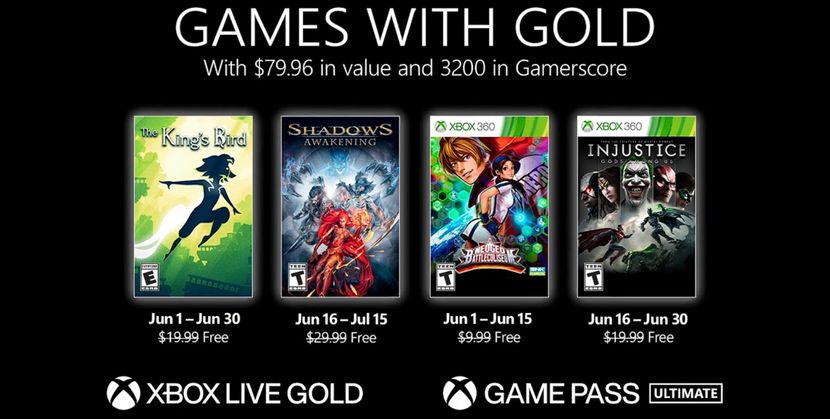 Todos os jogos grátis do Xbox Live Gold de  junho de 2021