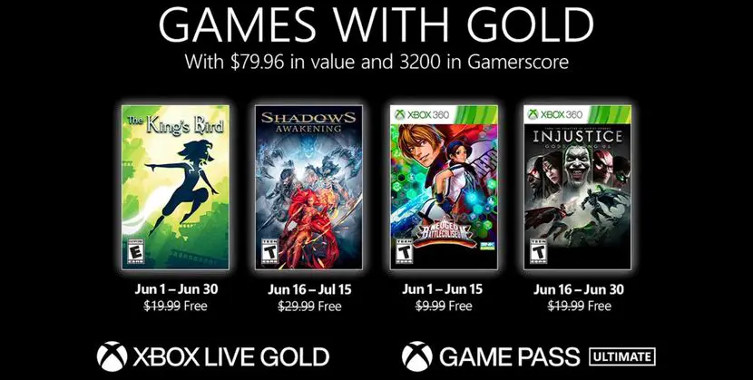 Xbox Games With Gold Injustice June 2021 Todos os jogos grátis do Xbox Live Gold de junho de 2021