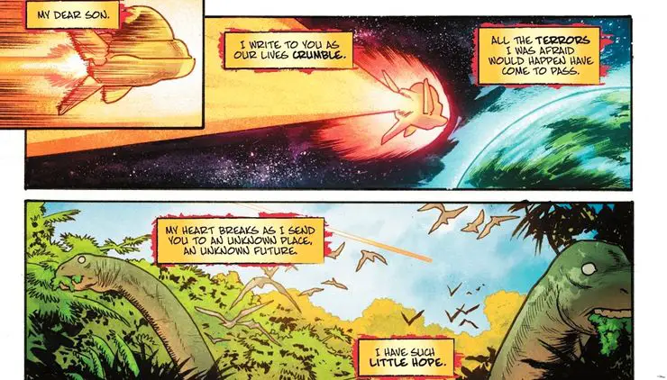 supersaur crashes to earth Superman Dinossauro da DC é um herói maior do que Kal-El