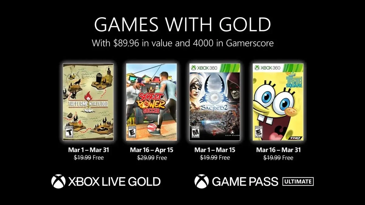 Xbox Live Gold Março 2022: Jogos grátis foram revelados