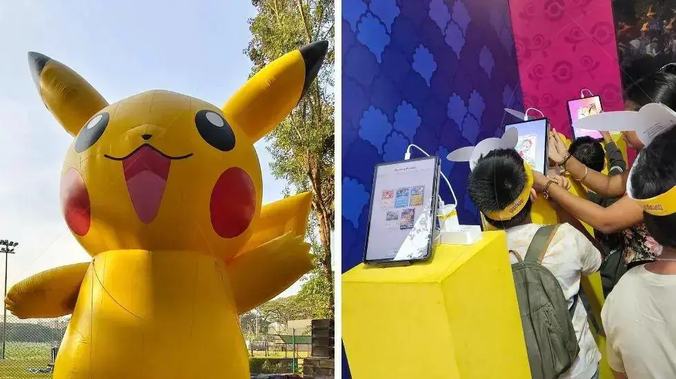 Pokémon anima Techfest IIT Bombay com drone show e Pikachu natalino