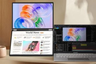 Asus ZenScreen Duo OLED MQ149CD: Design e qualidade em um duplo monitor compacto