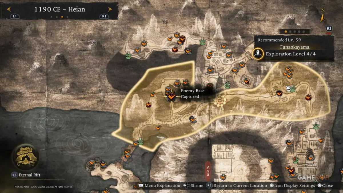 All Heian Enemy Base Locations in Nioh 3 (1)