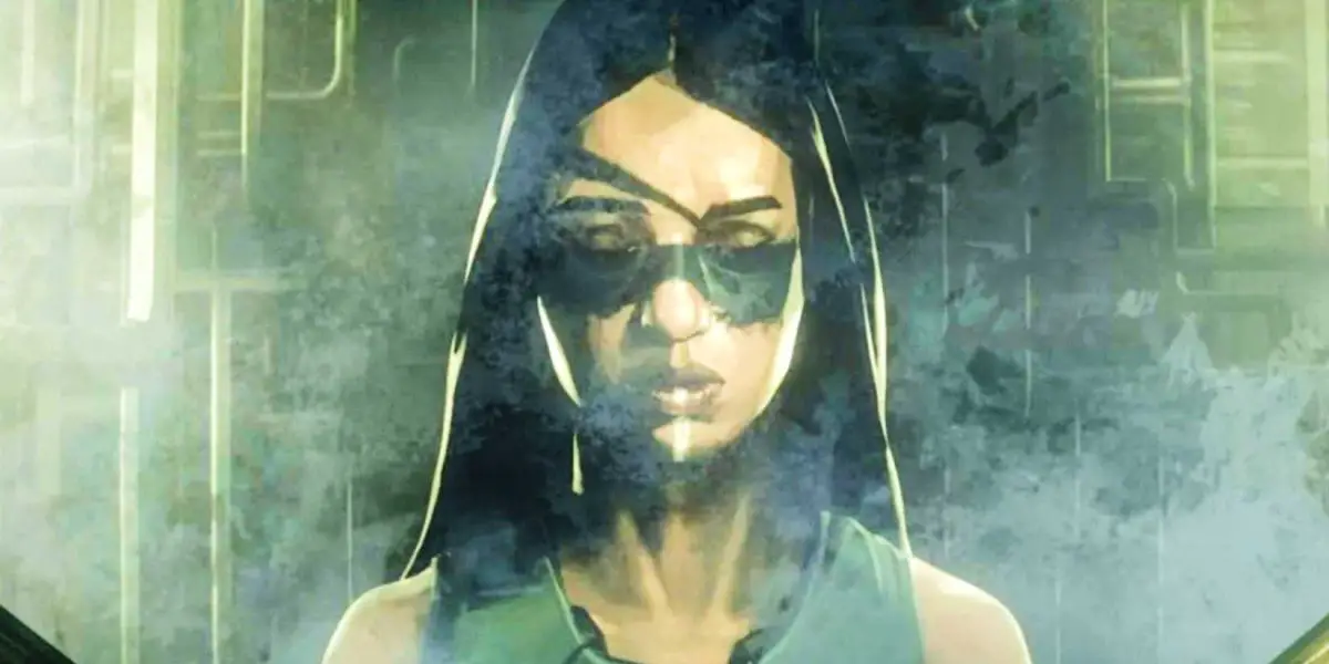 Amber Midthunder's Naru in a cryo pod at the end of Predator_ Killer of Killers