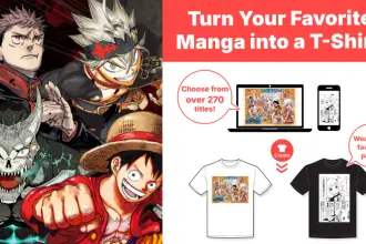 camisetas de mangá