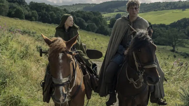 Dunk and Egg riding off into the sunset in A Knight of the Seven Kingdoms