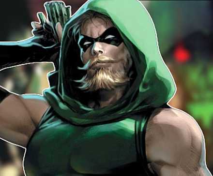 Green Arrow with Absolute Green Arrow blurred