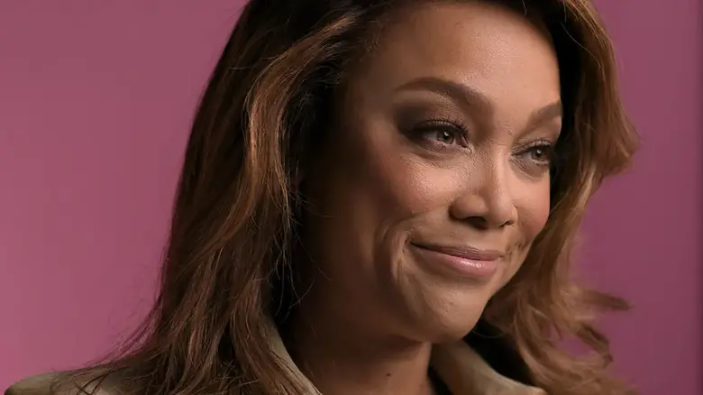 Tyra Banks looking smug in Reality Check: Inside America's Next Top Model
