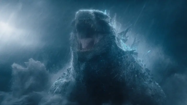 Godzilla roaring in the rain on Monarch: Legacy of Monsters