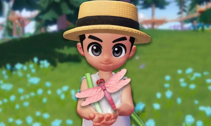 Captura da Libélula do Pântano em Heartopia 38 Libélula do Pântano Carmesim