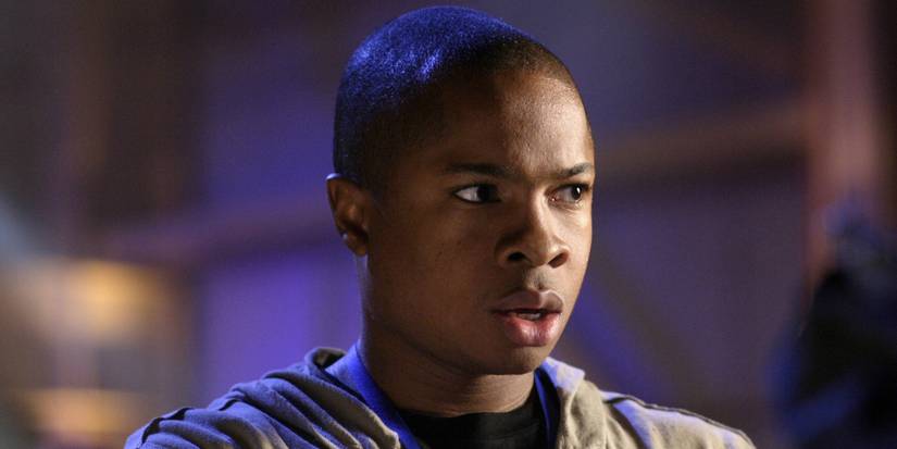 Sam Jones III as Pete Ross looking shocked in Smallville