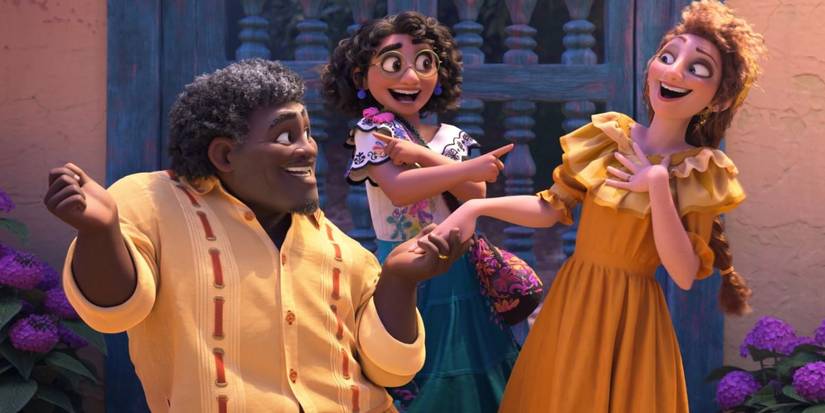 Felix Madrigal dances with his wife Pepa Madrigal in Encanto.