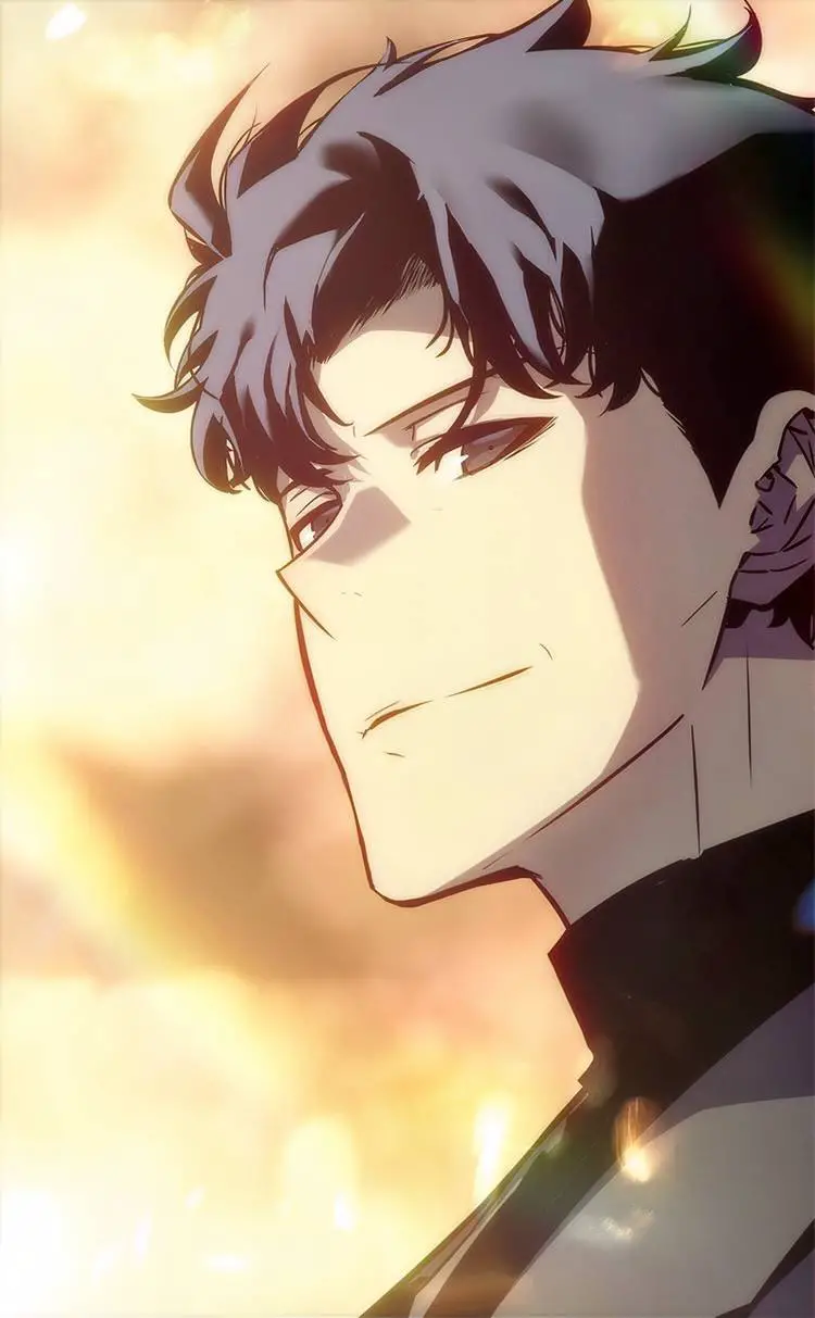 Sung Jinwoo in the final chapter of the Solo Leveling manhwa’s epilogue