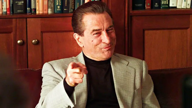 Robert De Niro's Paul Vitti looking mischievous in Analyze This