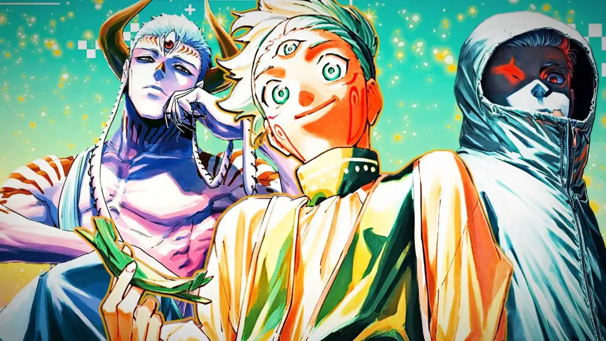 Jujutsu Kaisen Modulo characters, Dabura, Maru, and Yuji Itadori