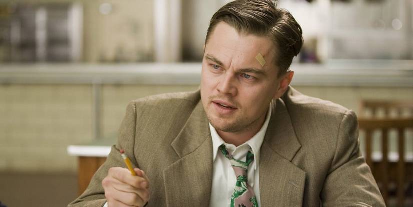 Shutter Island Leonardo DiCaprio as Teddy looking angry