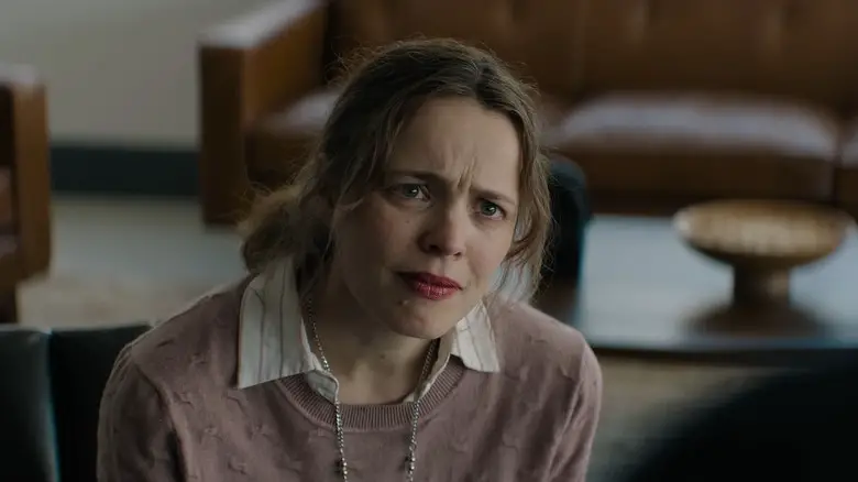 Linda Liddle looking offended in an office