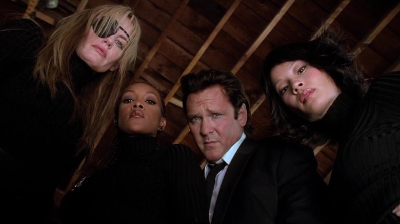 California Mountain Snake, Copperhead, Cottonmouth, and Sidewinder all standing in a group in Kill Bill