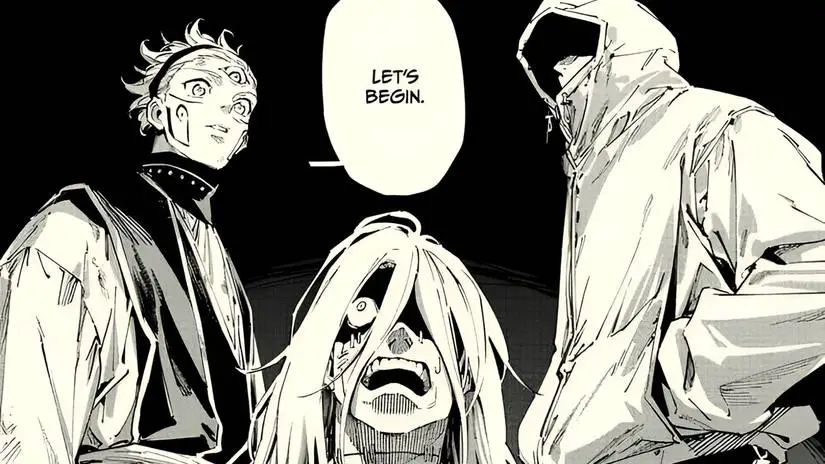 Yuji Itadori, Maru and Mahito in Jujutsu Kaisen modulo chapter 21-1