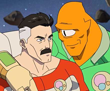 Omni-Man and Allen the Alien in Invincible Season 4