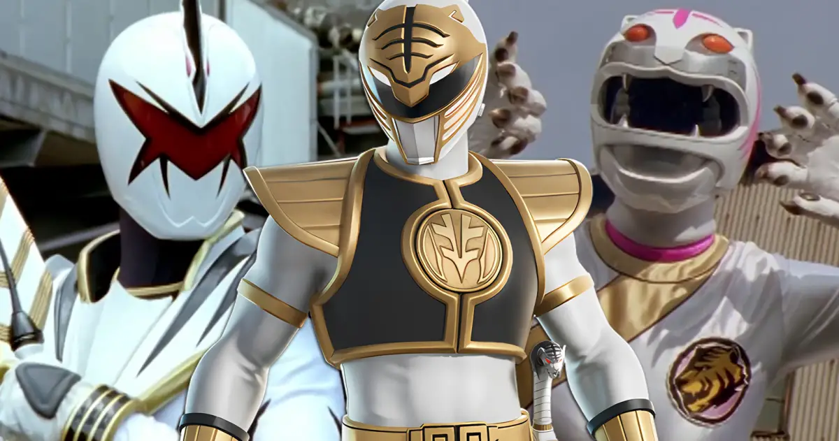 White Dino Thunder Ranger, White Ranger Tommy Oliver, and White Wild Force Ranger