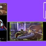 Streamers usando a nova funcionalidade de transmissão em formato duplo da Twitch.