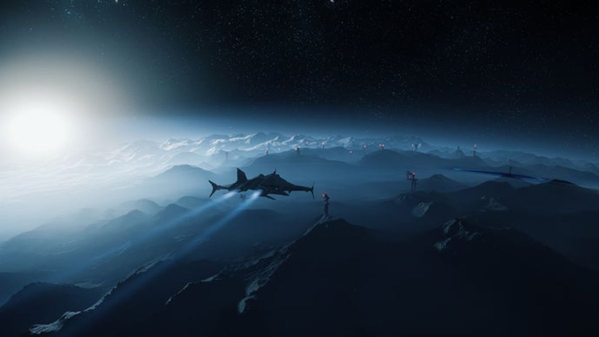 A nave de Star Citizen em destaque