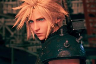 Imagem do Final Fantasy 7 Remake com personagens icônicos