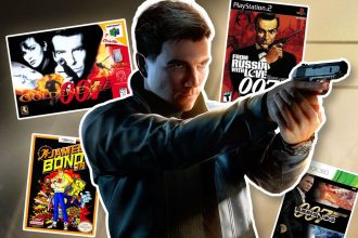 James Bond em ação em um jogo de vídeo game