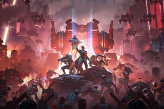 Imagem do jogo Helldivers 2 mostrando ação intensa
