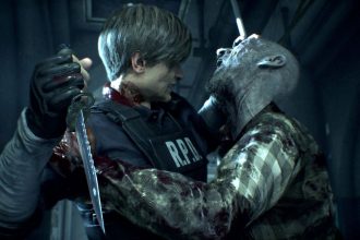 Arte de Resident Evil 5 mostrando Chris Redfield e Sheva Alomar