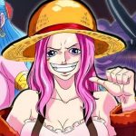 Personagens de One Piece reunidos em uma cena de ação