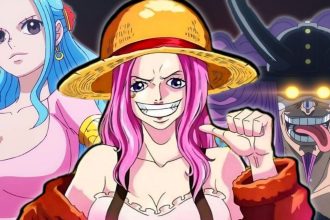 Personagens de One Piece reunidos em uma cena de ação