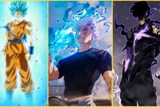 Heróis de anime em ação