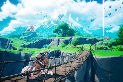 Screenshot do jogo Dragonsword, mostrando um mundo vibrante e personagens em ação.