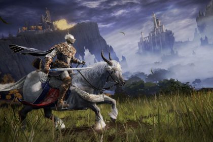 Imagem de Elden Ring com personagens e paisagens do jogo