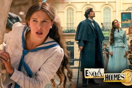 Millie Bobby Brown como Enola Holmes em cena do filme