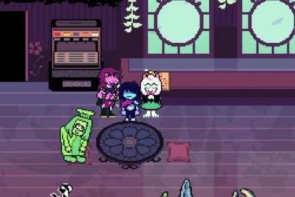 Café em Deltarune com personagens interagindo