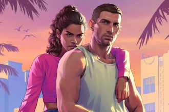 Imagem do GTA VI com destaque para o download gratuito.